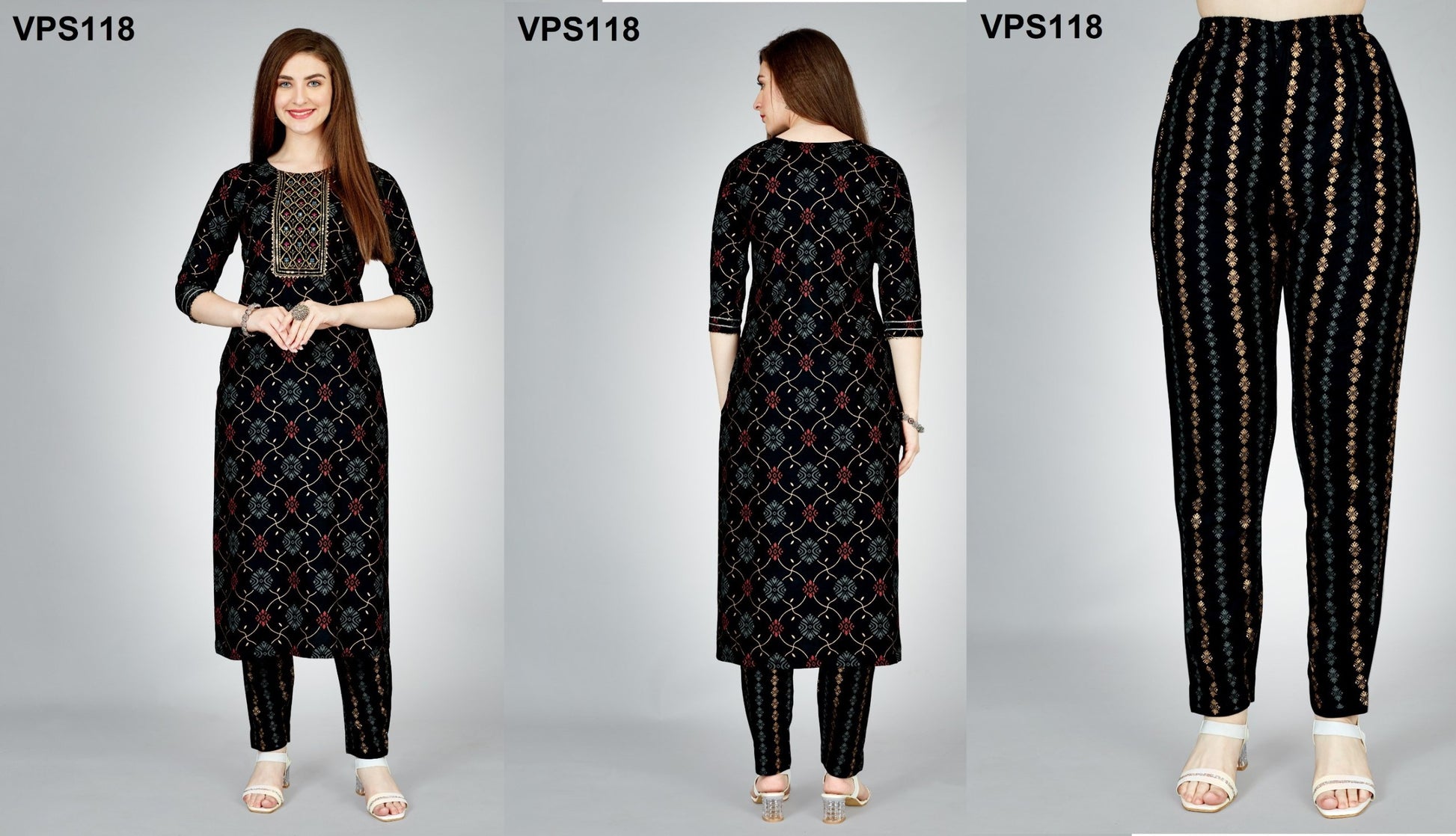 118 Aaradhya Vol 8 Fashion Berry Kurti Pant Set