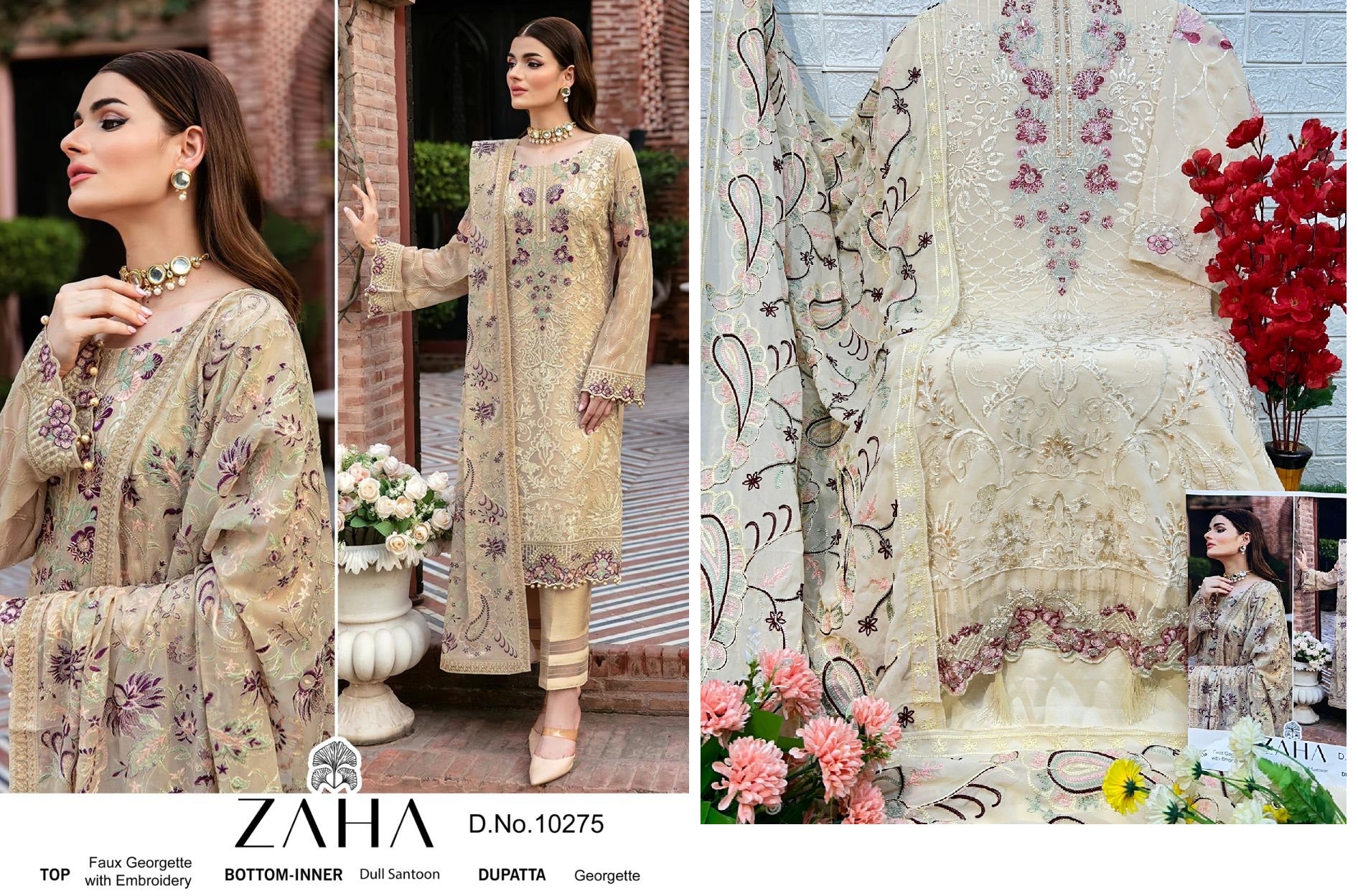 10275 Zaha Pakistani Salwar Suits