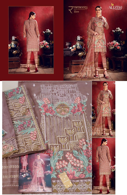 3005 Nagma Alizeh Unstitched Suits