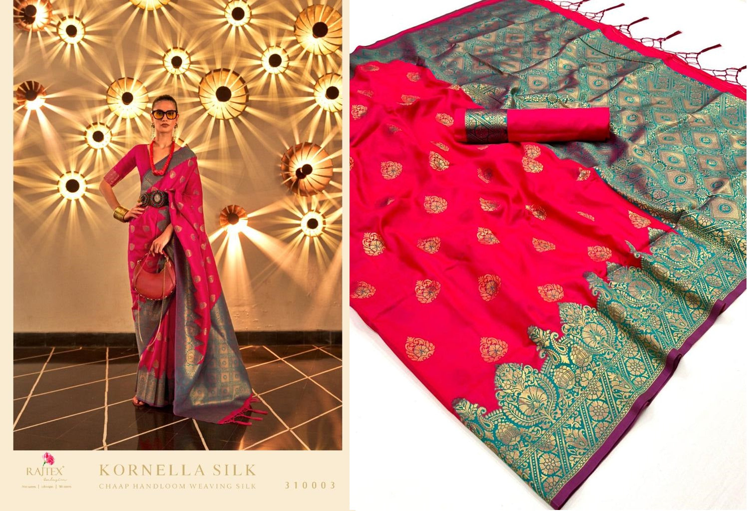 310003 Kornella Silk Rajtex Sarees