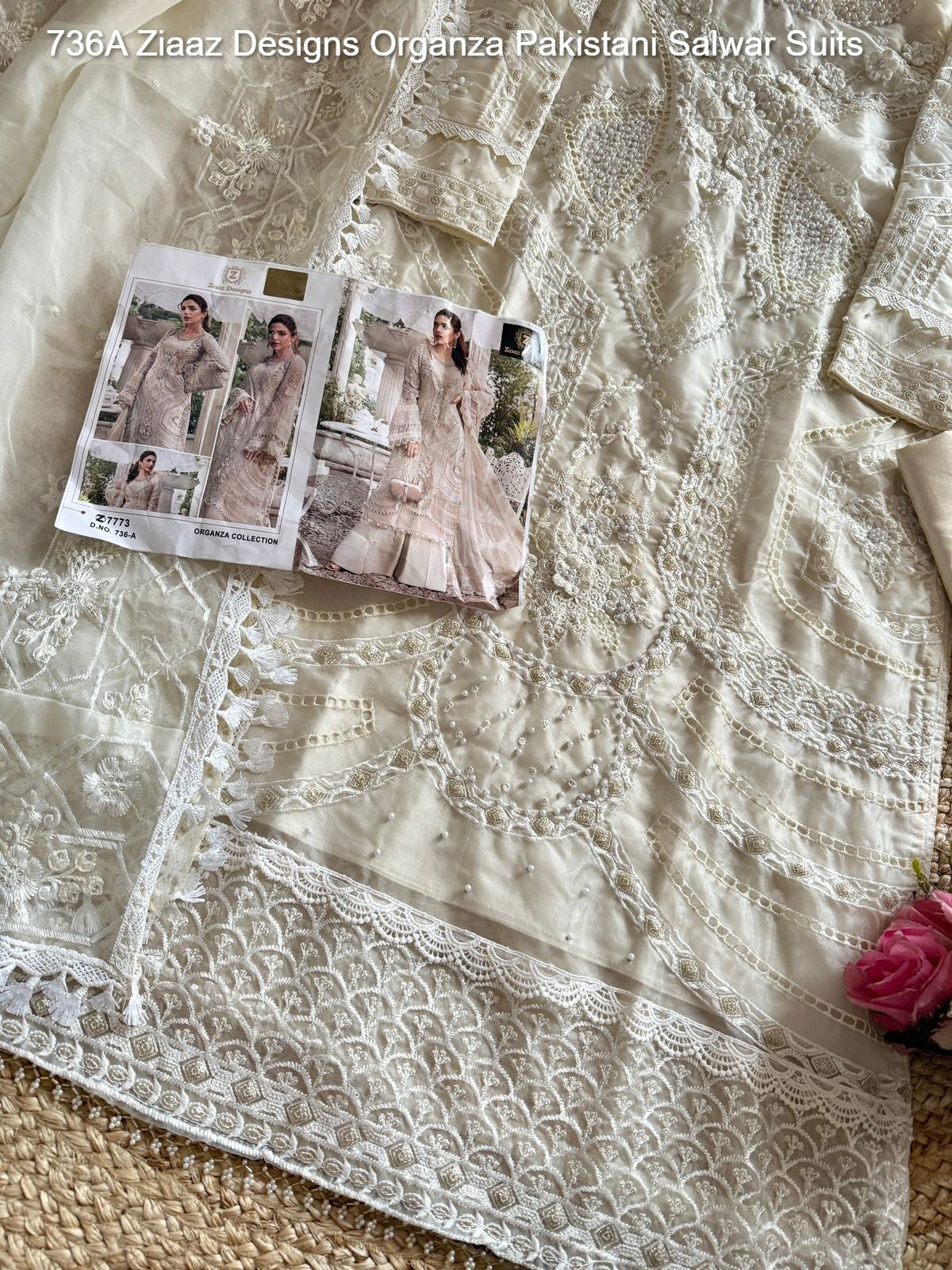 736A Ziaaz Designs Organza Pakistani Salwar Suits