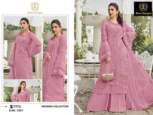 736F Ziaaz Designs Handwork Pakistani Salwar Suits
