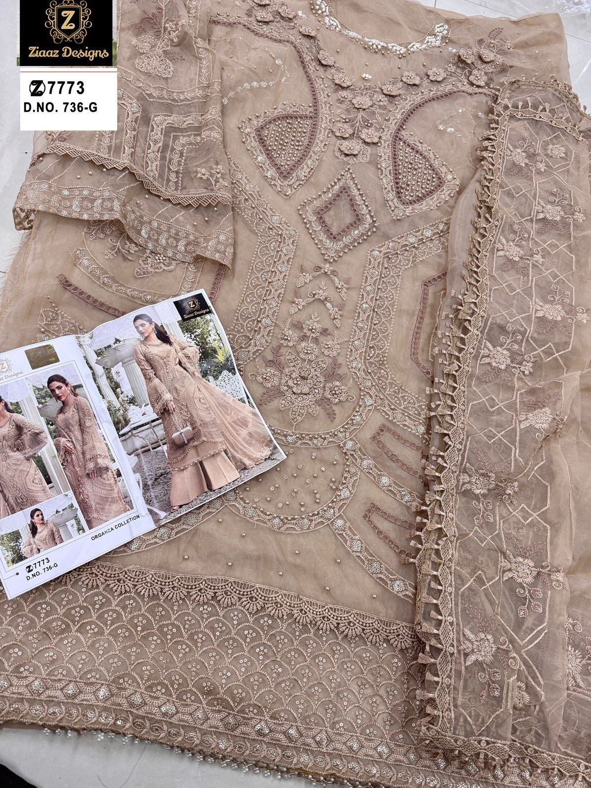 736G Ziaaz Designs Handwork Pakistani Salwar Suits