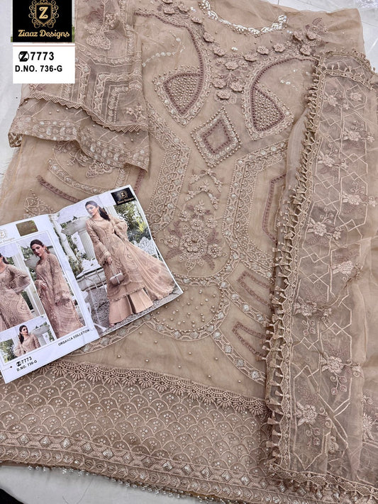 736G Ziaaz Designs Handwork Pakistani Salwar Suits