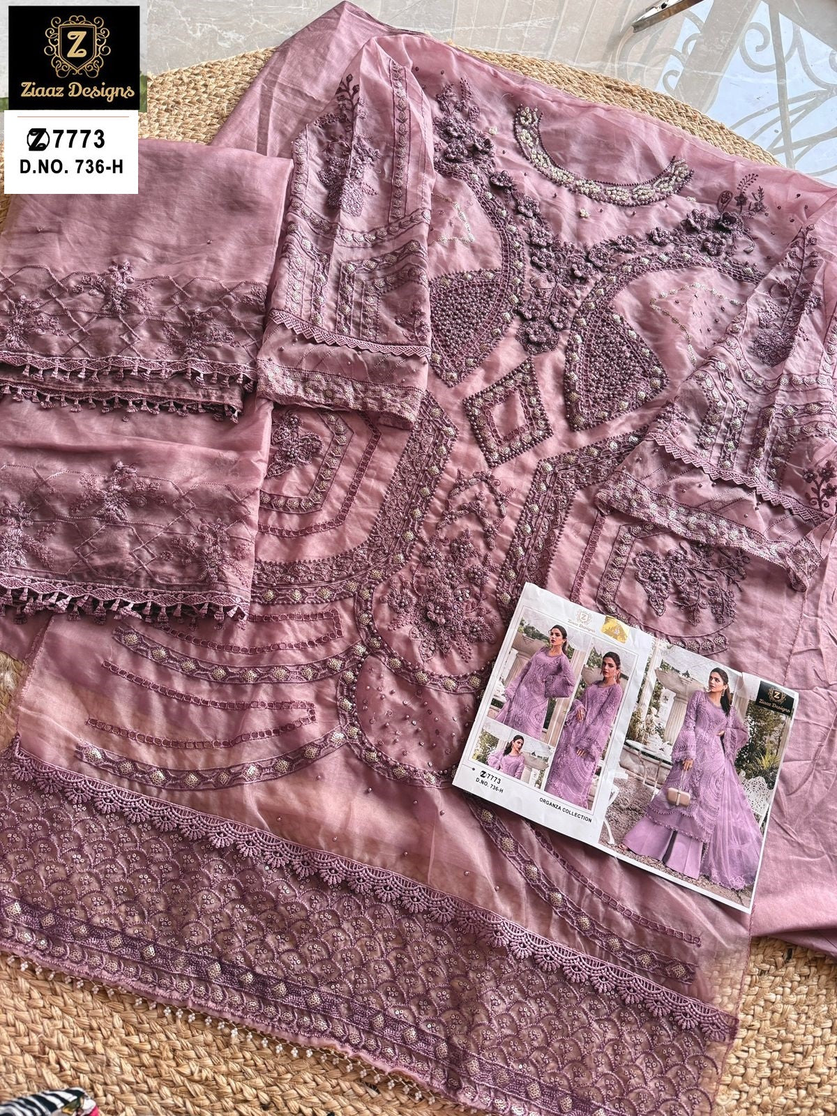 736H Ziaaz Designs Handwork Pakistani Salwar Suits