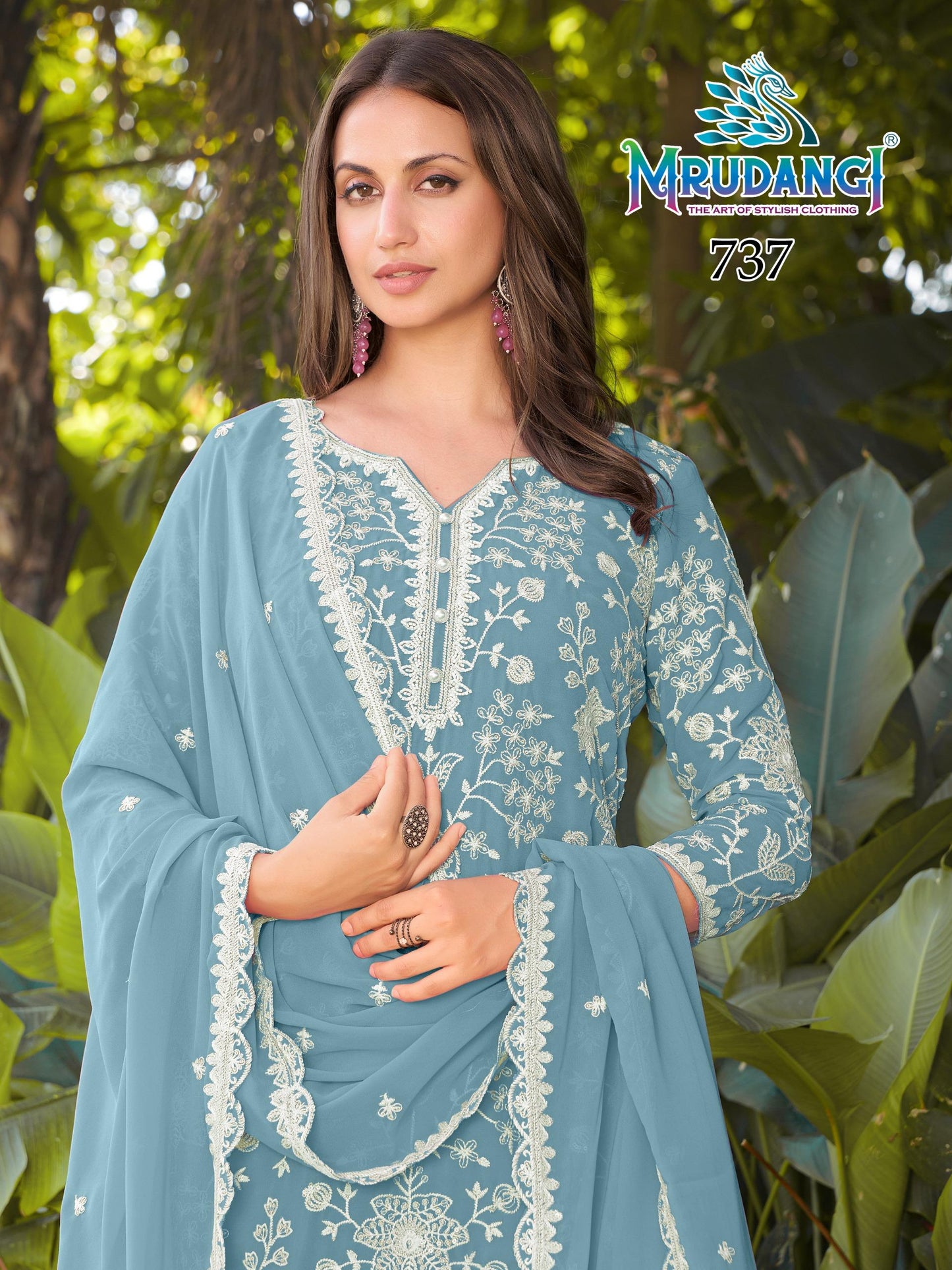 737 Misha Mrudangi Premium Georgette Readymade Suits