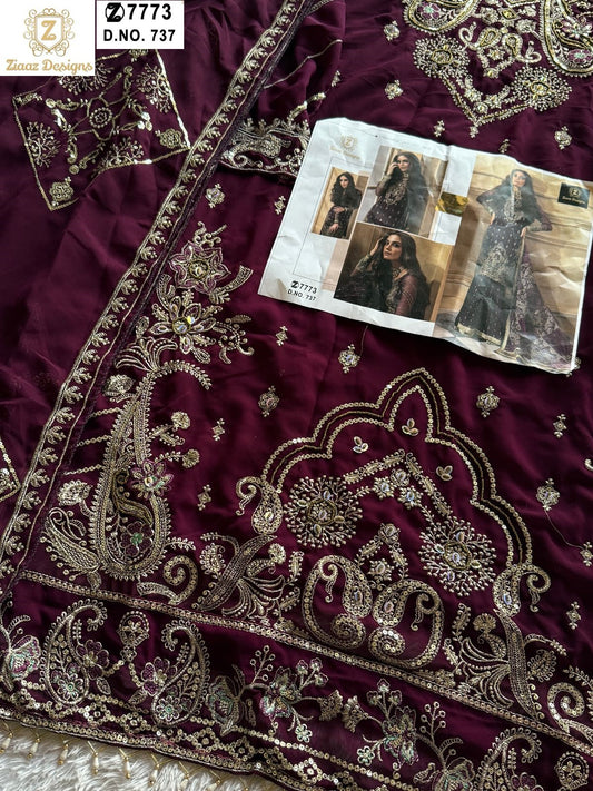 737 Ziaaz Designs Gharara Pakistani Salwar Suits