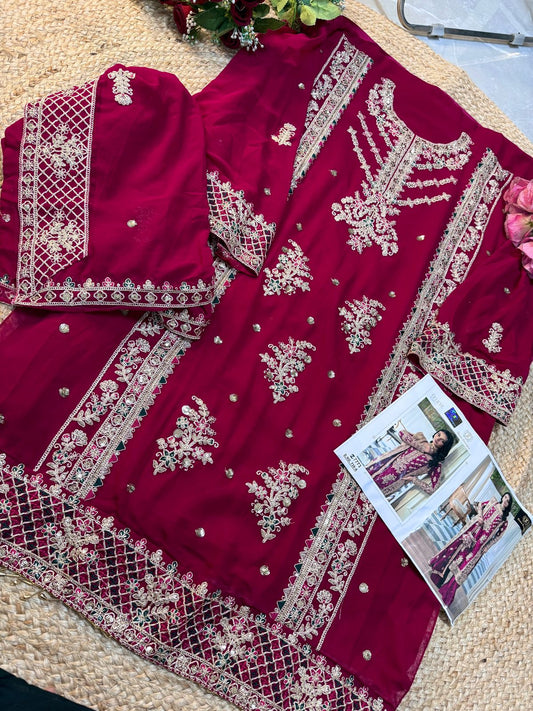 738A Ziaaz Designs Georgette Pakistani Salwar Suits