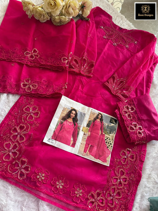 739A Ziaaz Designs Handwork Pakistani Salwar Suits