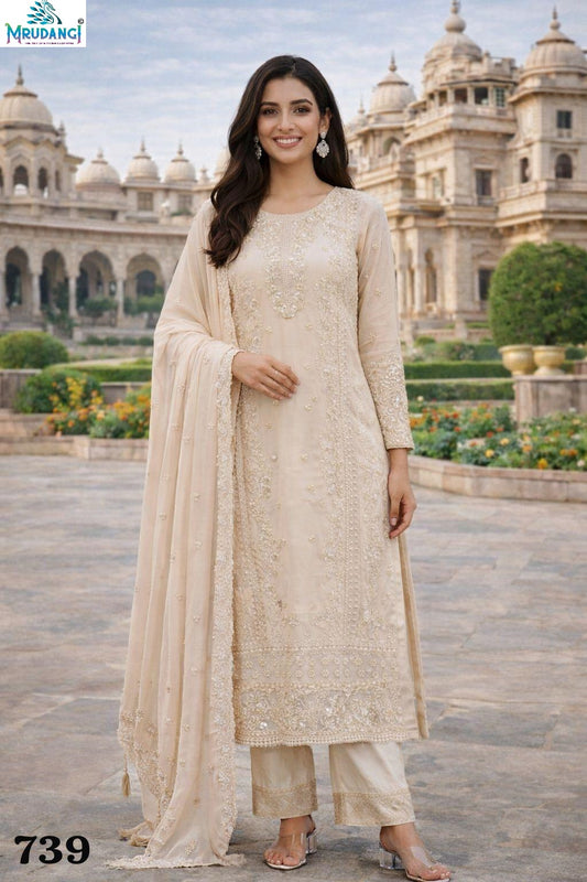 739 Maya Mrudangi Real Georgette Readymade Suits