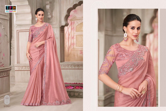 31017 Silver Screen 21 Edition Tfh Sartin Silk Sarees