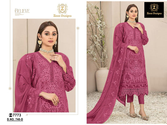 740D Ziaaz Designs Moti Work Pakistani Salwar Suits