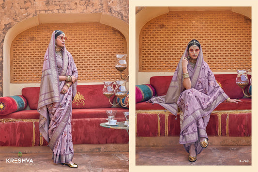 740 Dev Bhumi Kreshva Pv Silk Sarees