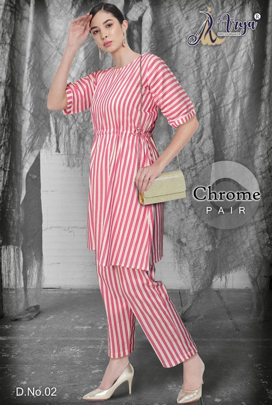 Chrome 02 Adm Kurti Pant Set