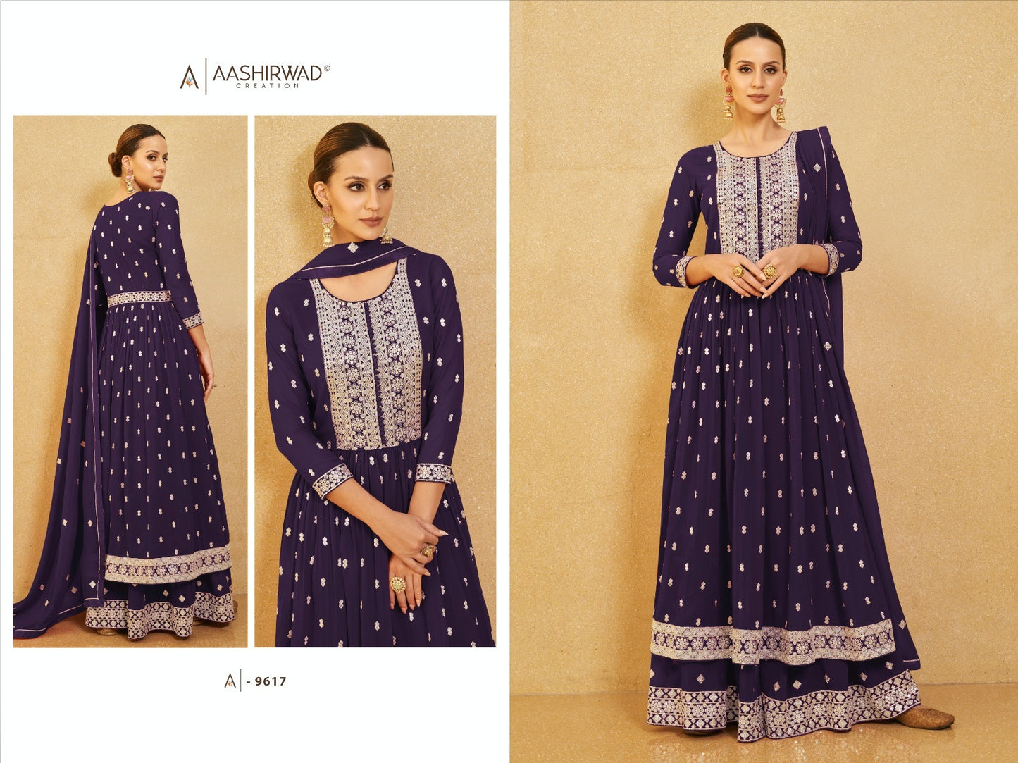 9617 Nura Aashirwad Creation Readymade Suits