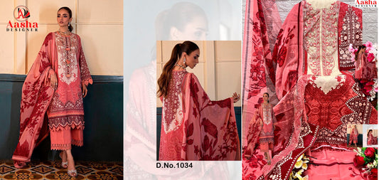 1034 Aasha Designer Pakistani Salwar Suits