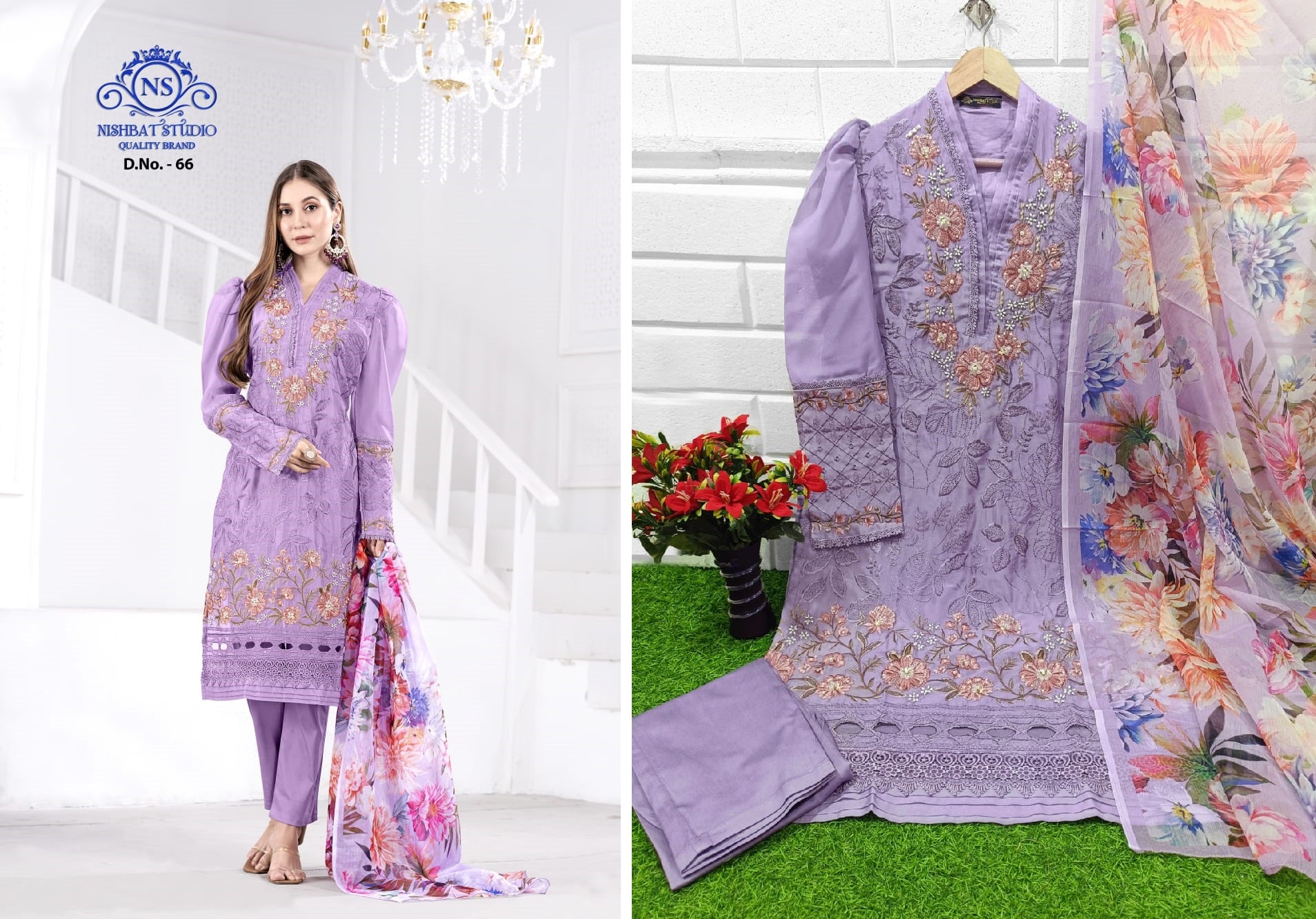 66Purple Nishbat Studio Pakistani Readymade Suits