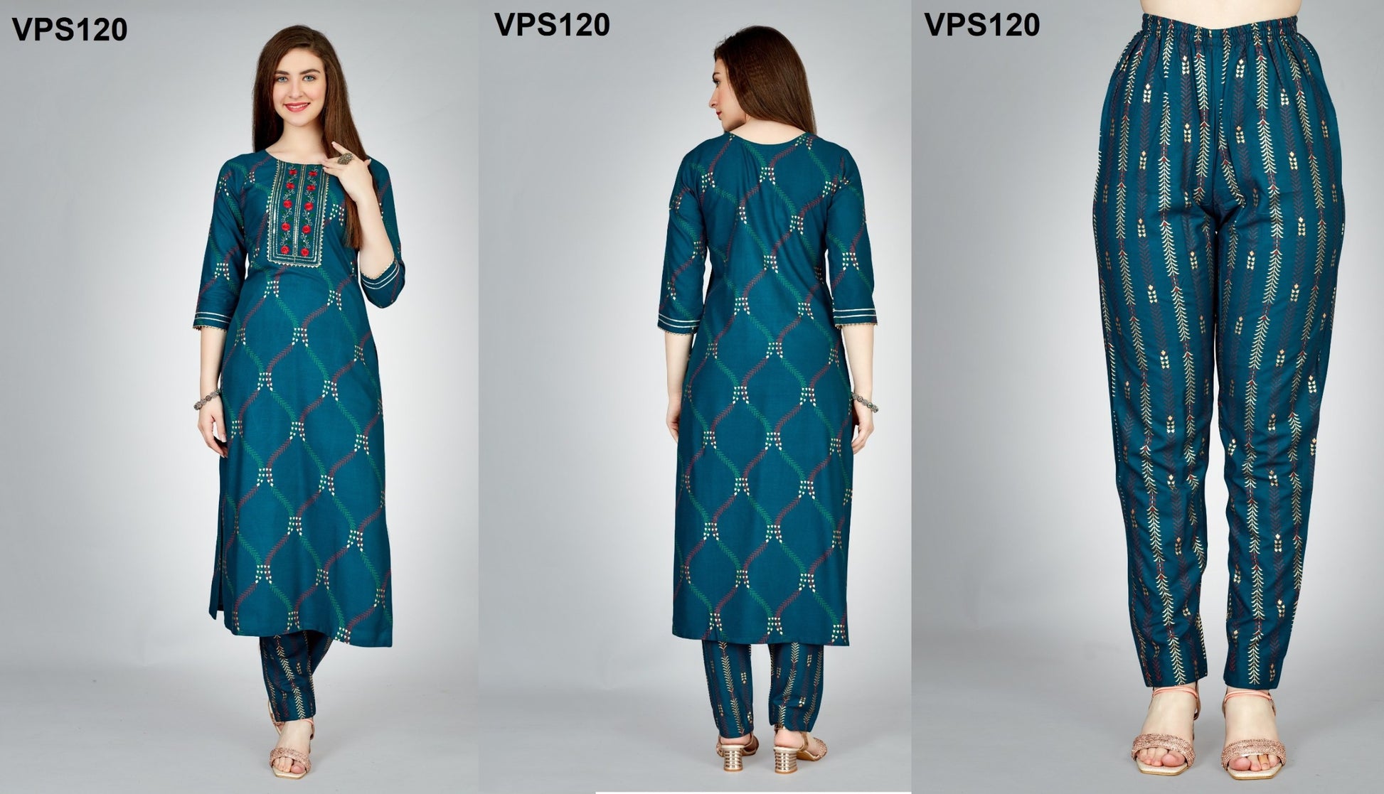 120 Aaradhya Vol 8 Fashion Berry Kurti Pant Set