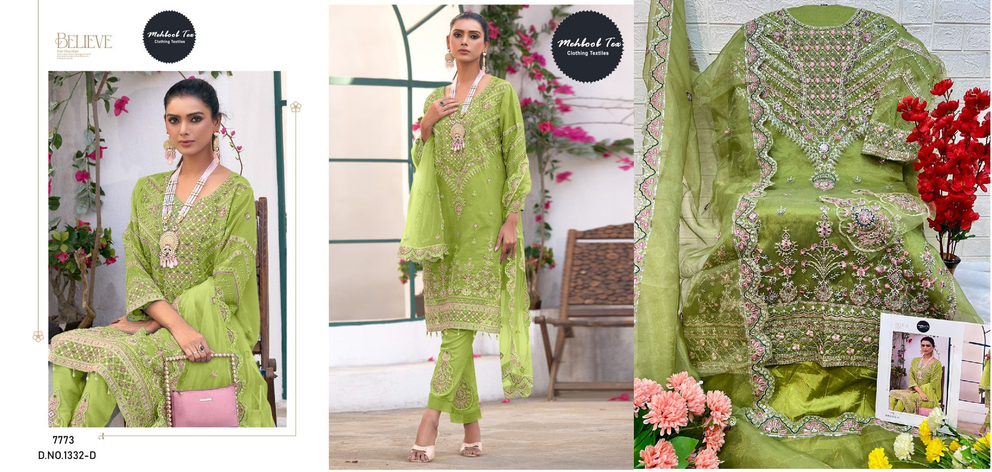 1332D Mehboob Tex Pakistani Salwar Suits