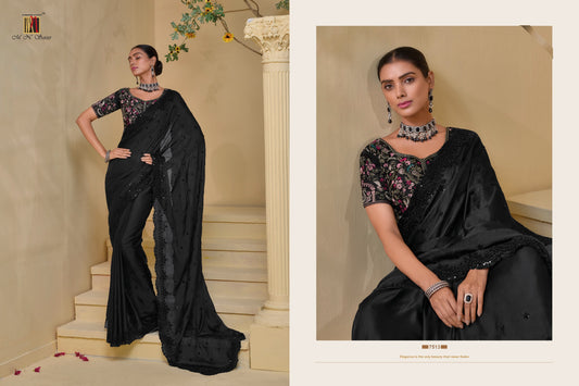 7513 Mn Mirror Work Sarees