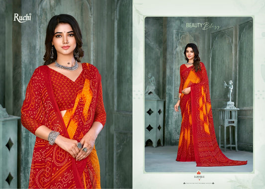 26103-C Star Chiffon Ruchi Sarees