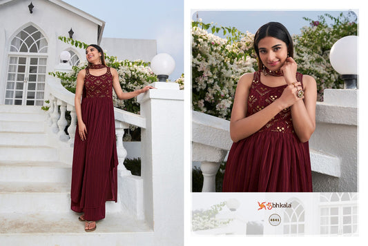 4841 Flory Vol 28 Shubhkala Gown Dupatta Set