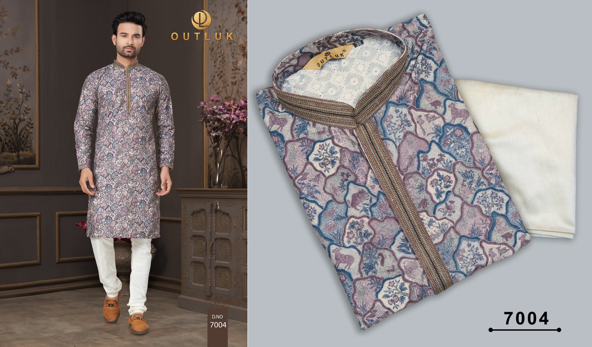 7004 Wedding Collection Vol 7 Outluk Mens Kurta Pyjama