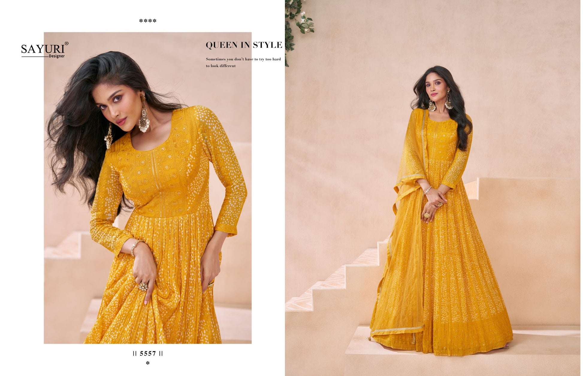 5557 Kasheesh Sayuri Gown Dupatta Set