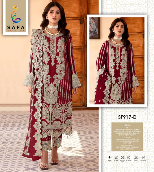 917D Safa Creation Pakistani Salwar Suits