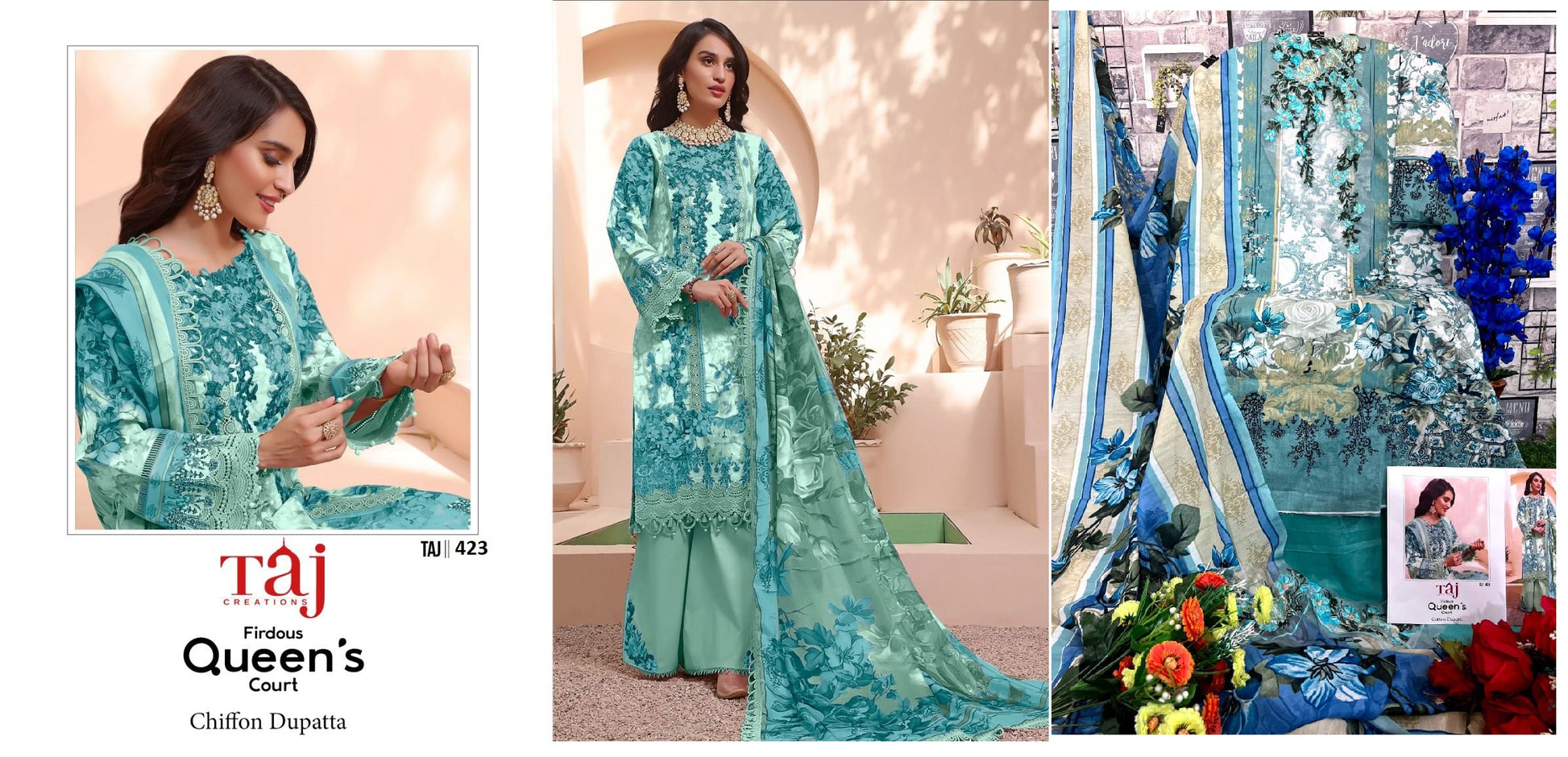 423 Taj Creations Pakistani Salwar Suits