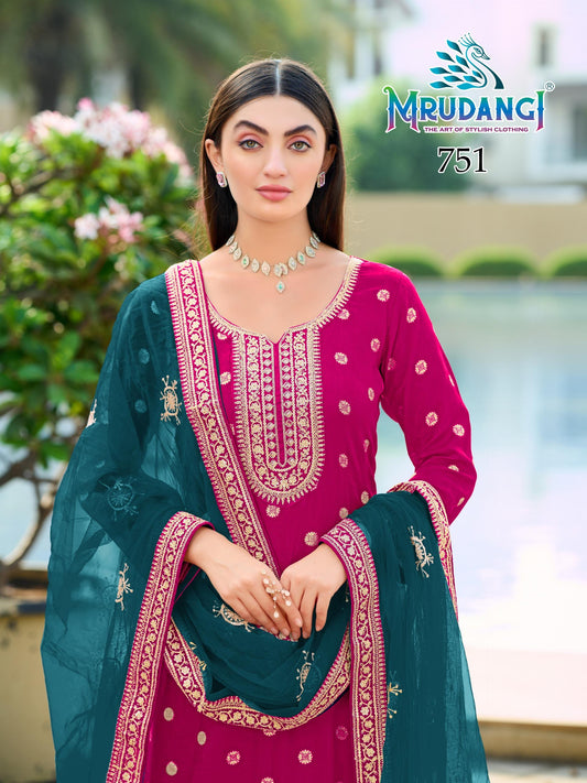 751 Rangoli Vol 1 Mrudangi Viscose Jacquard Readymade Suits
