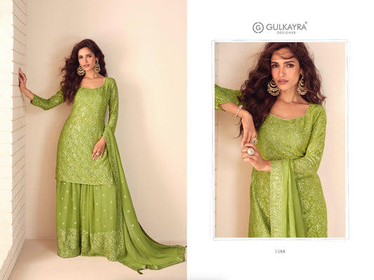 7588 Ziana Gulkayra Designer Real Chinon Readymade Suits