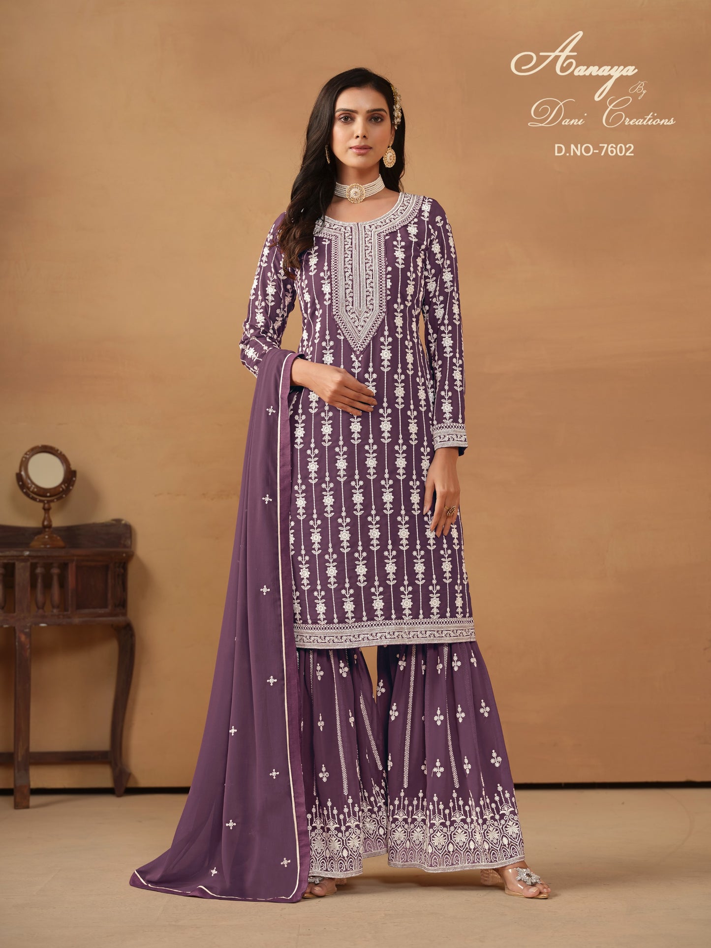 7602 Aanaya Vol 176 Dani Creation Sharara Pakistani Salwar Suits