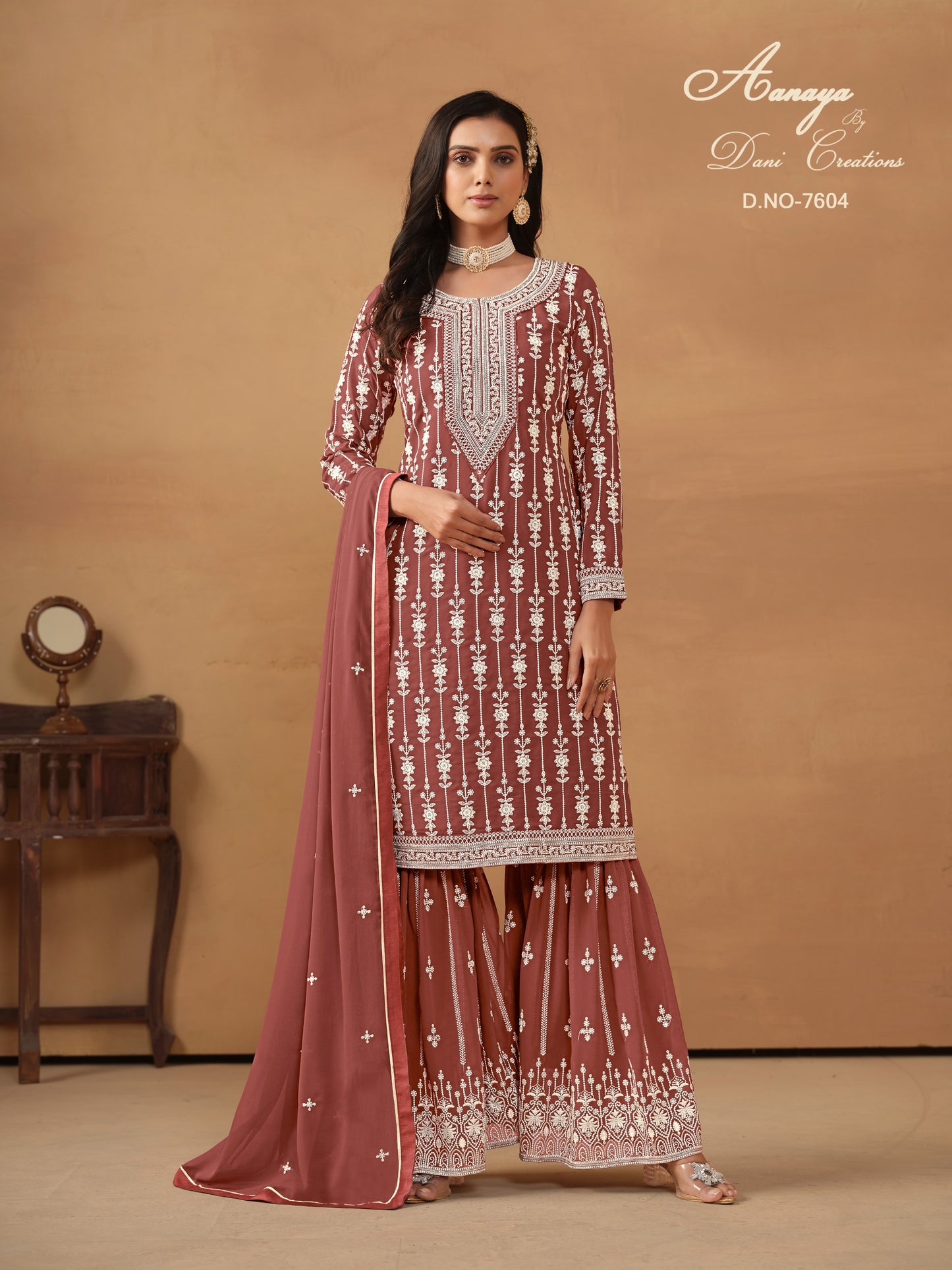 7604 Aanaya Vol 176 Dani Creation Sharara Pakistani Salwar Suits