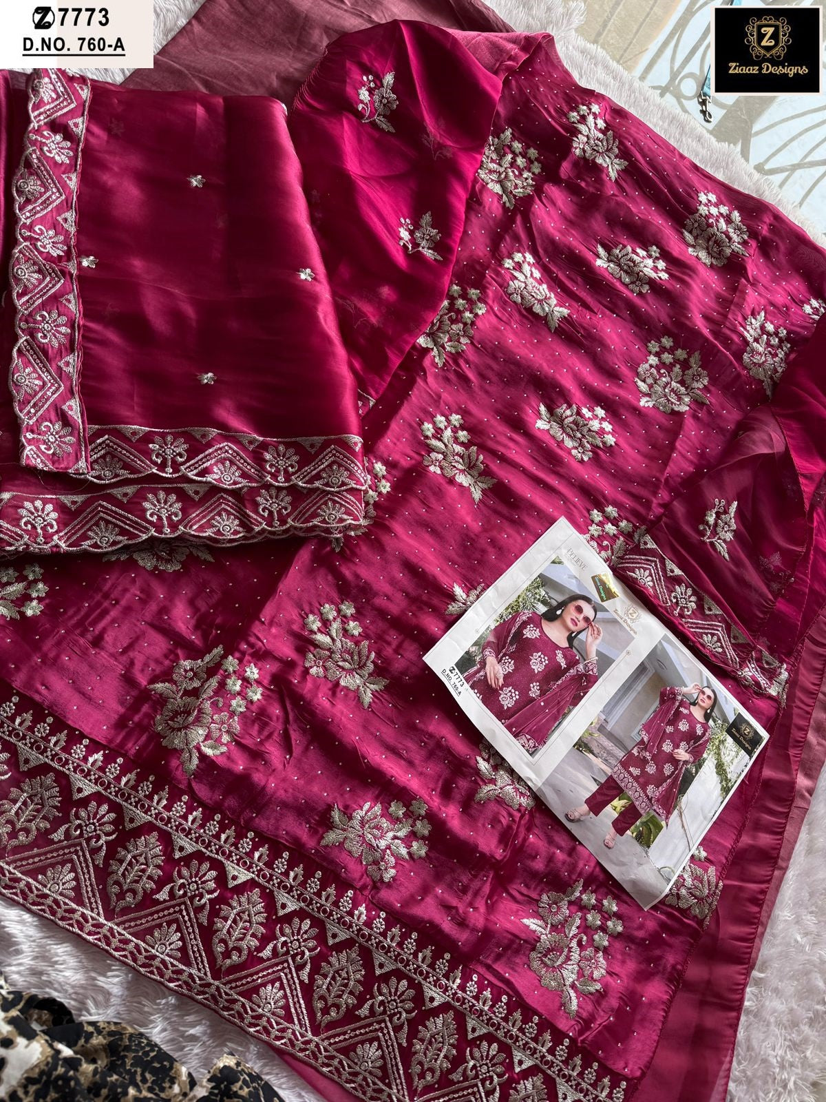 760A Ziaaz Designs Diamond Work Pakistani Salwar Suits