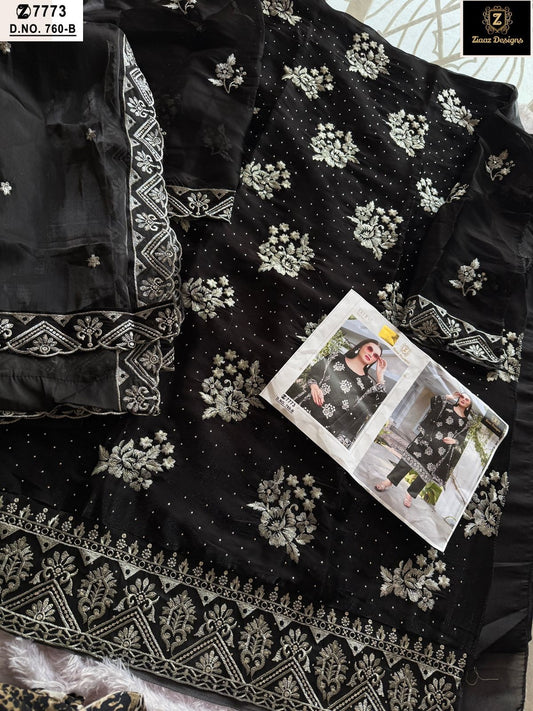 760B Ziaaz Designs Diamond Work Pakistani Salwar Suits