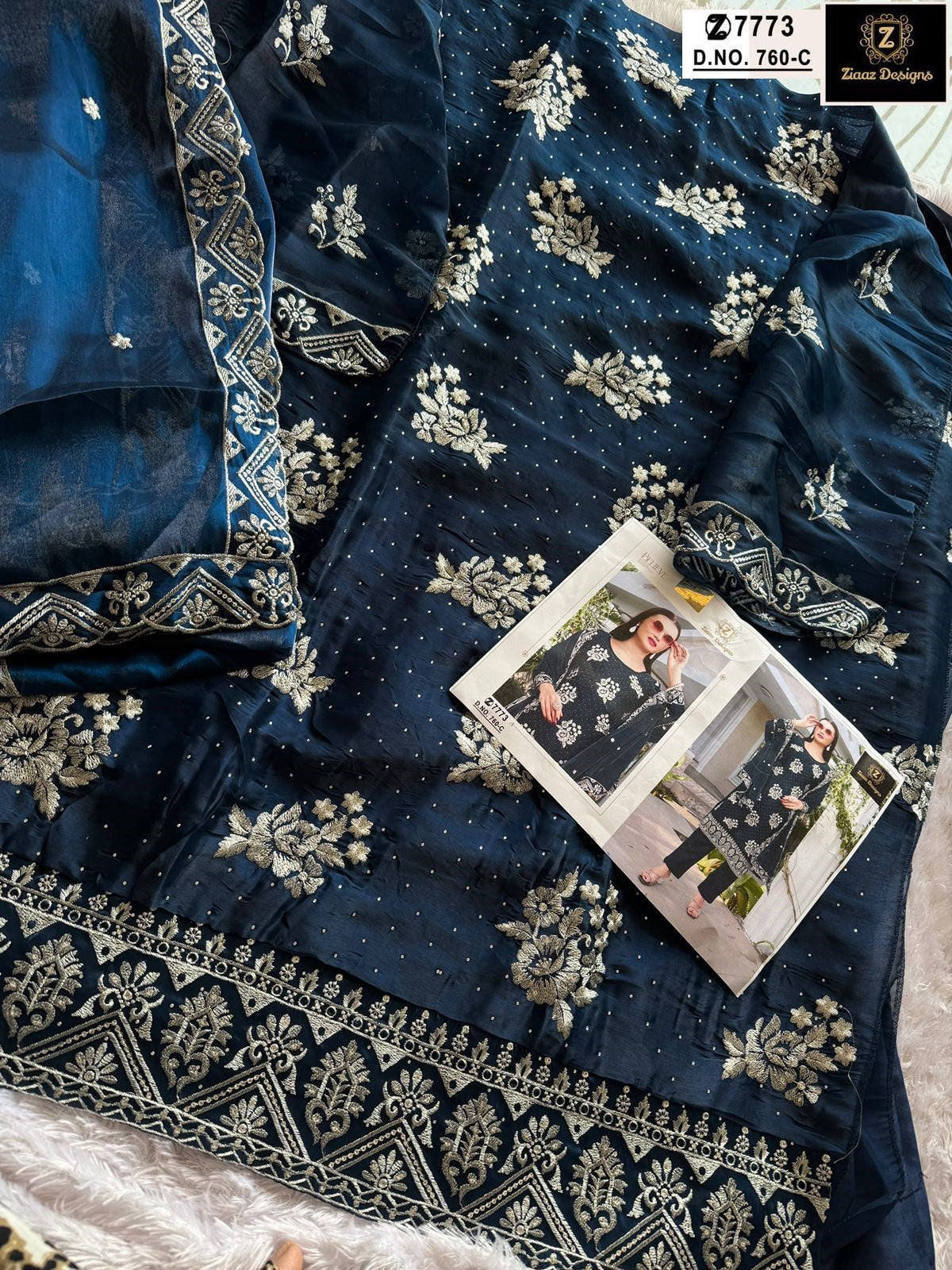 760C Ziaaz Designs Diamond Work Pakistani Salwar Suits