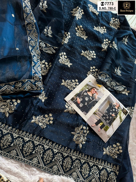760C Ziaaz Designs Diamond Work Pakistani Salwar Suits