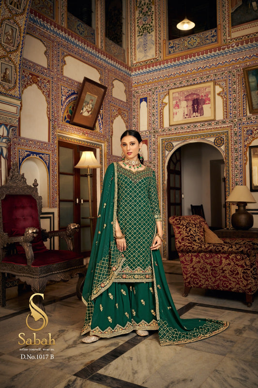 1017B Zeel Sabah Unstitched Suits