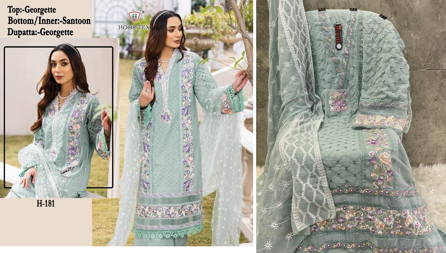 181 Hoor Tex Pakistani Salwar Suits