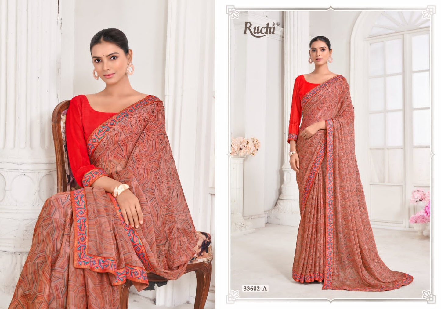 33602A Vanilla Vol 8 Ruchi Sarees