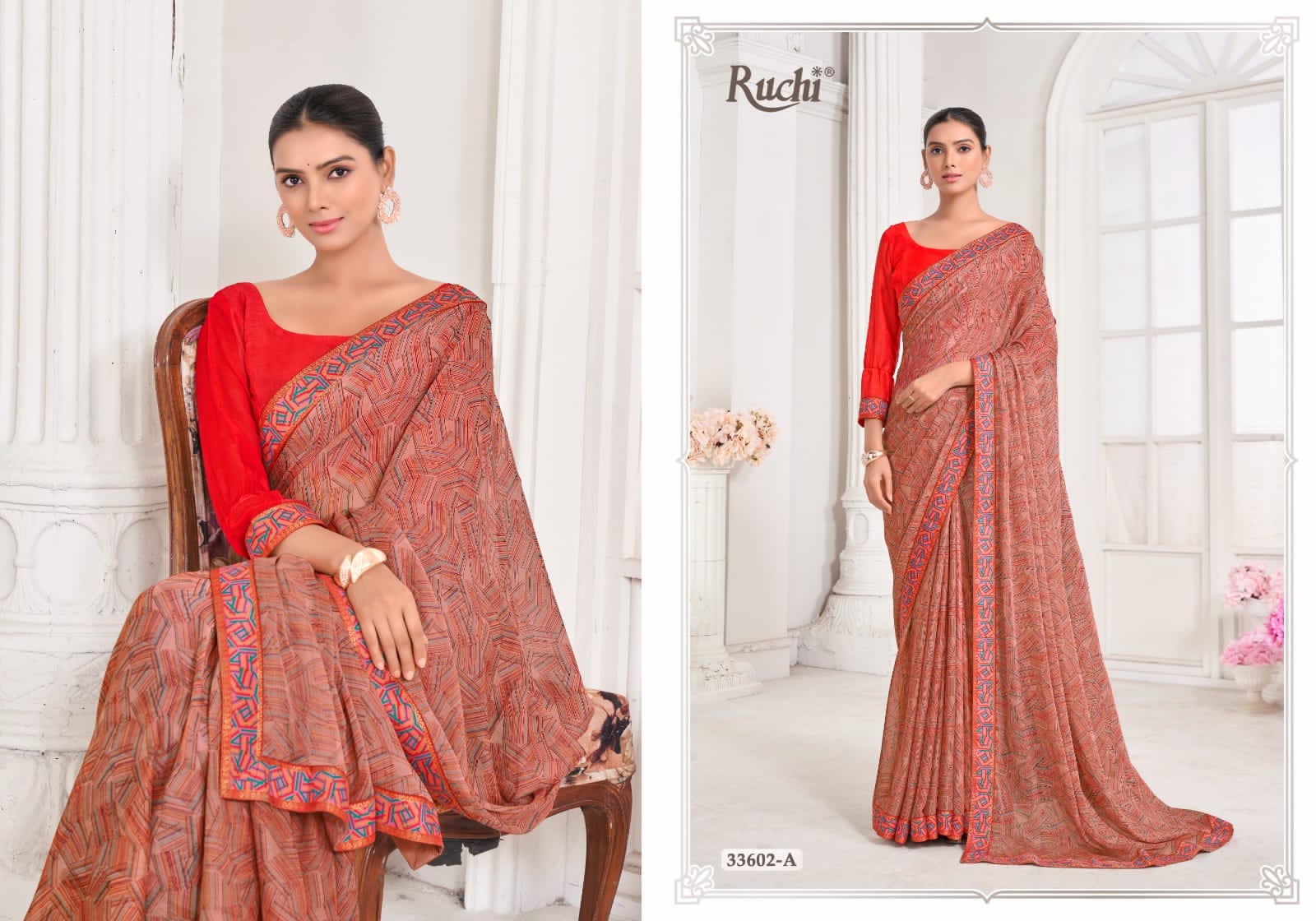 33602A Vanilla Vol 8 Ruchi Sarees