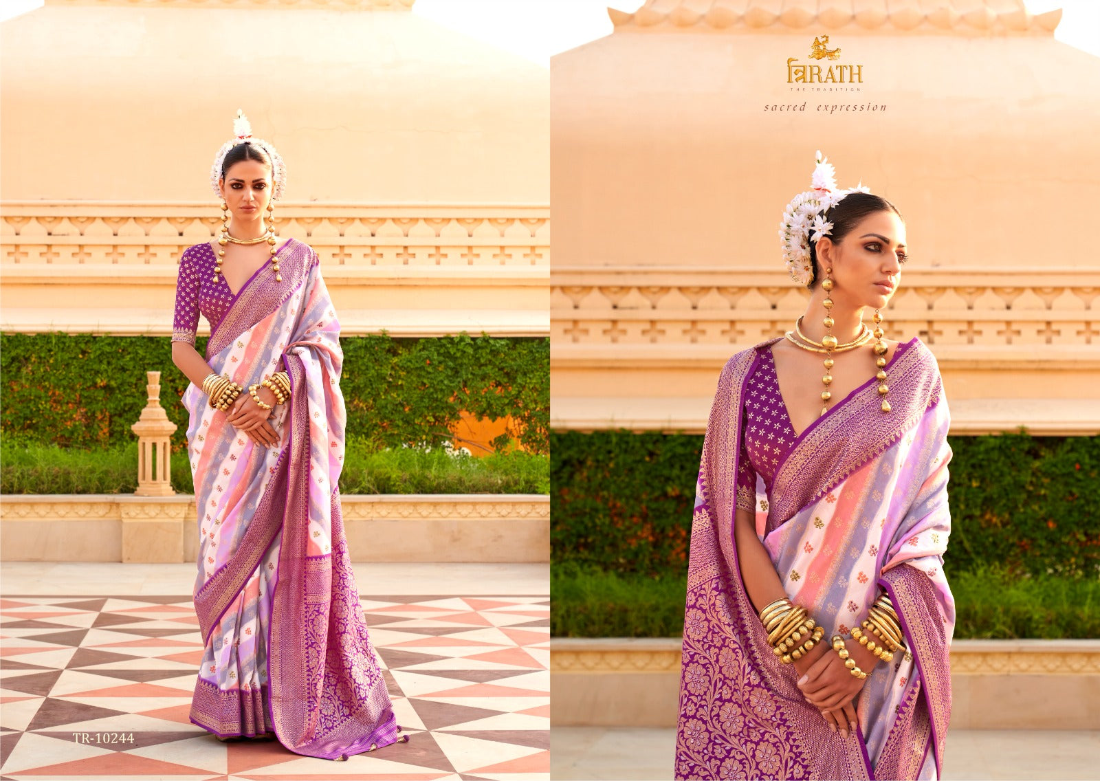 10244 Pratha Trirath Sarees
