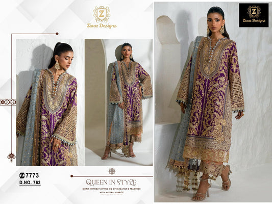 763 Ziaaz Designs Handwork Pakistani Salwar Suits