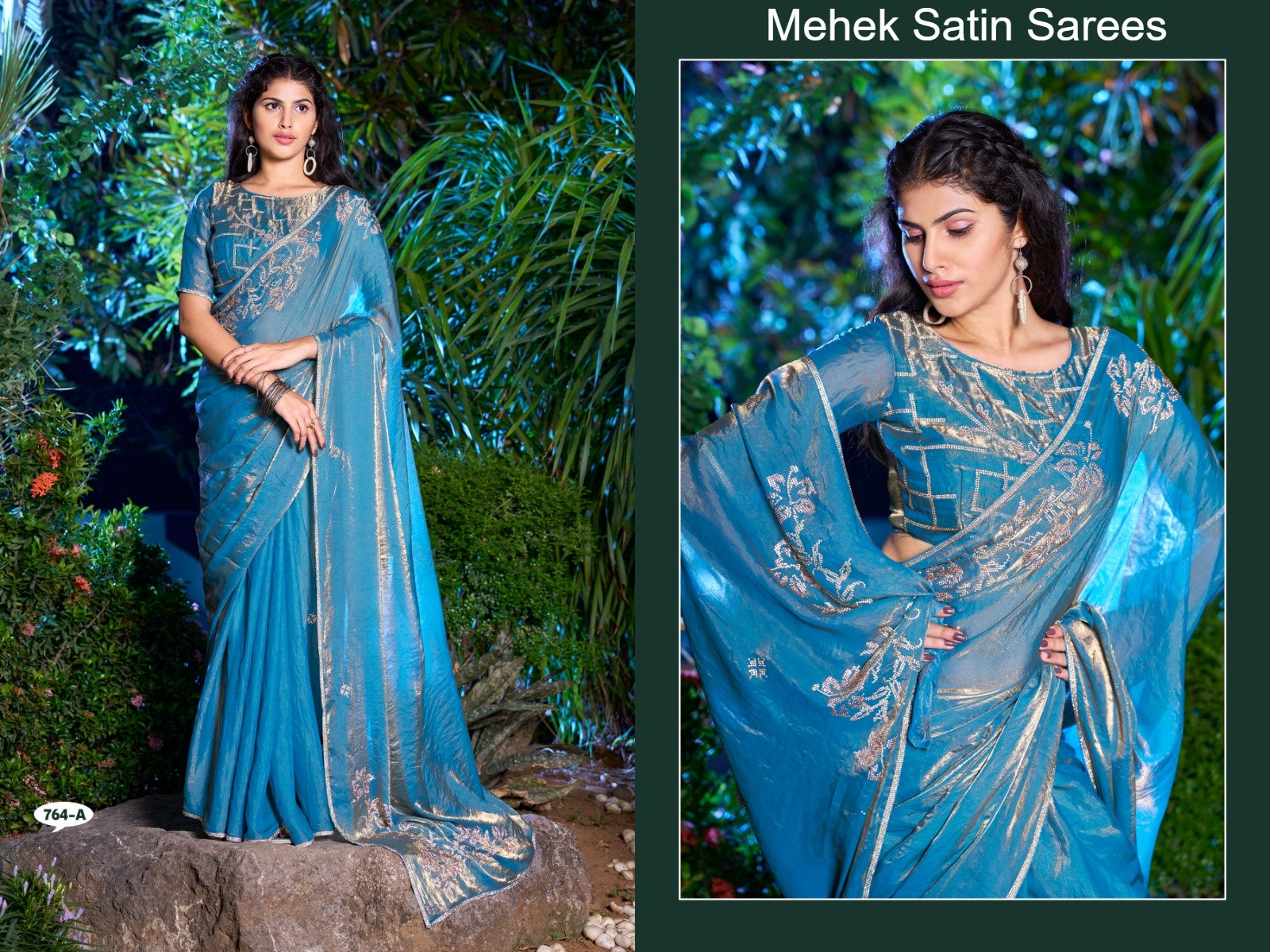 764A Mehek Satin Sarees