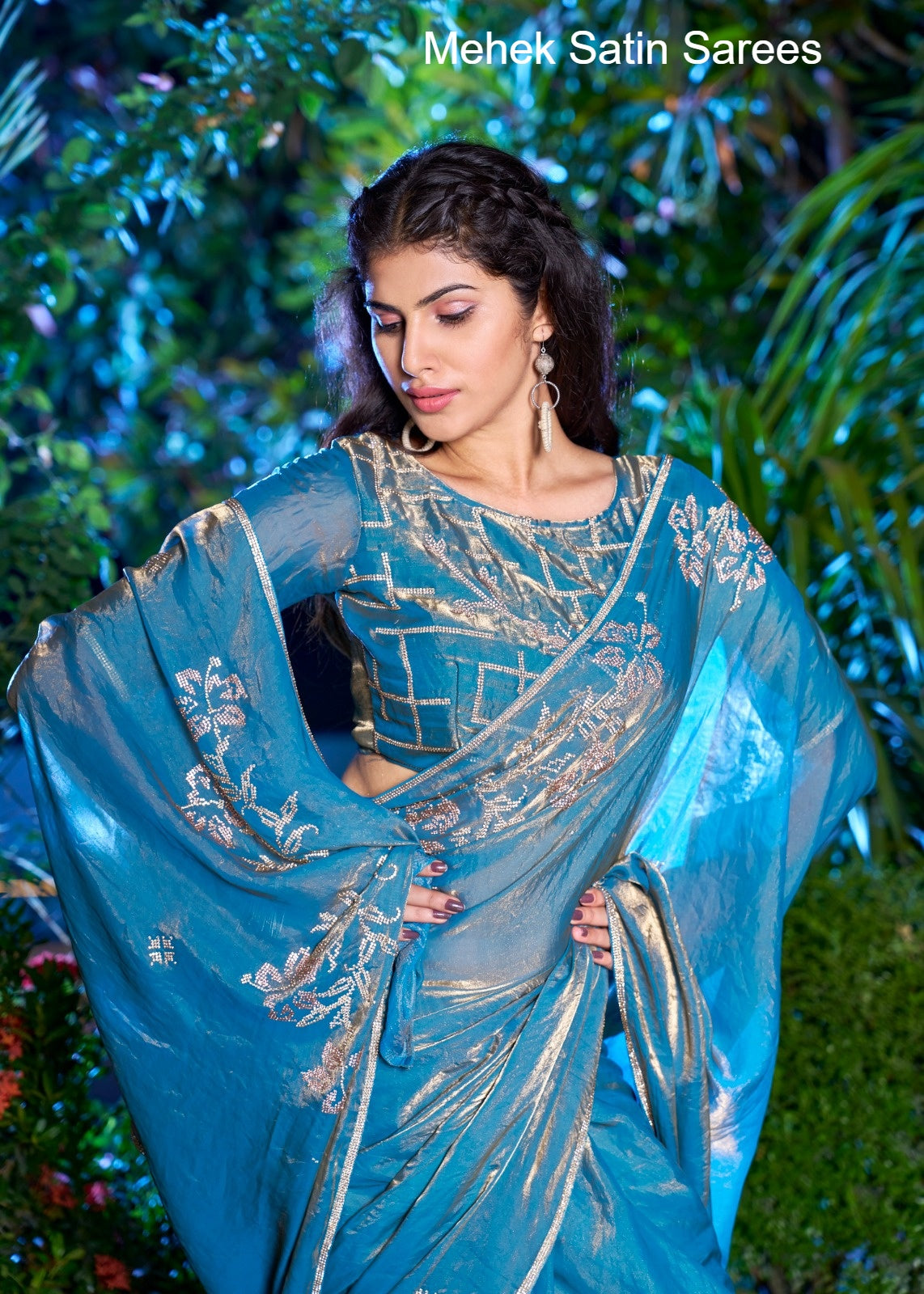 764A Mehek Satin Sarees