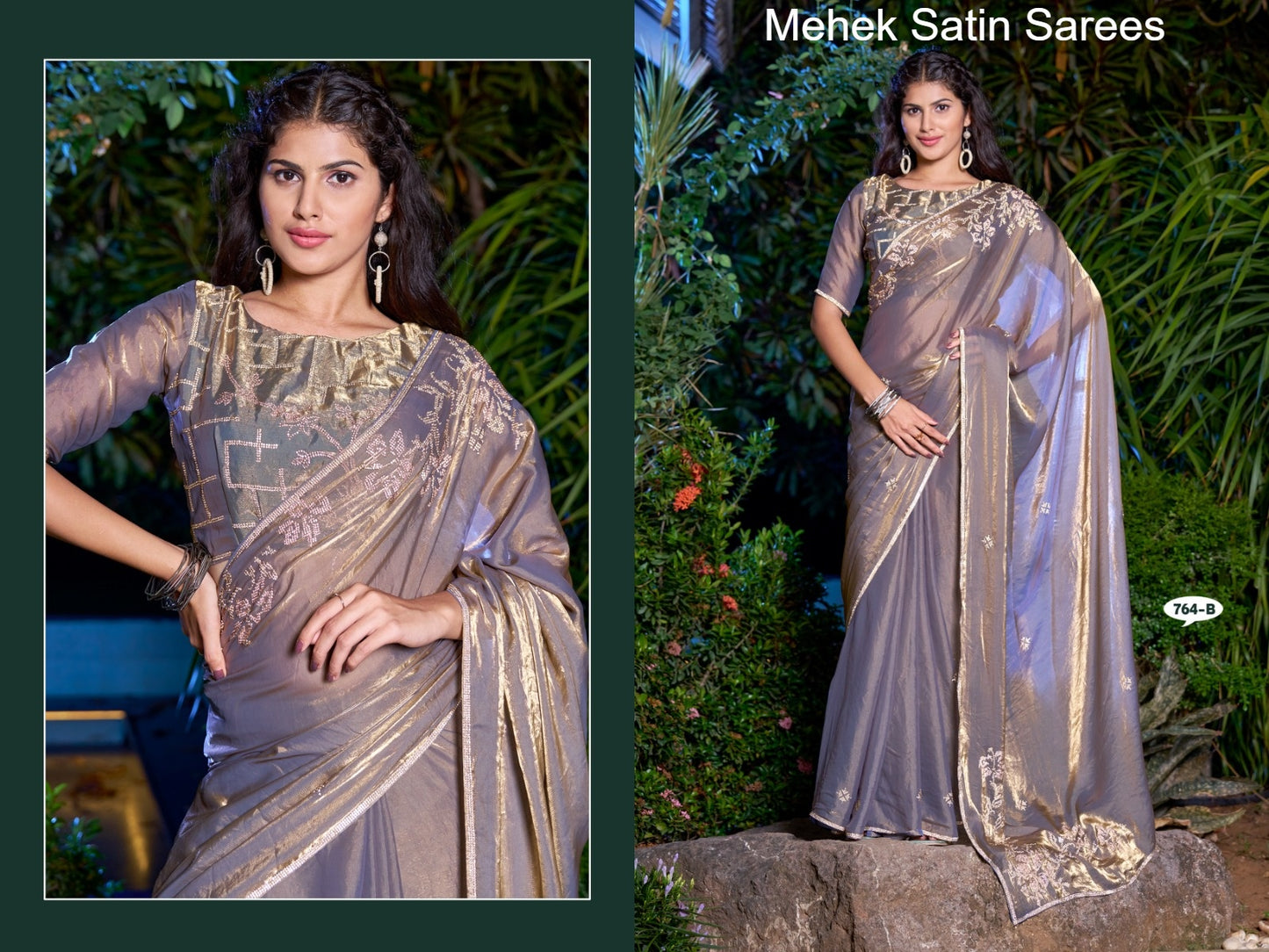 764B Mehek Satin Sarees