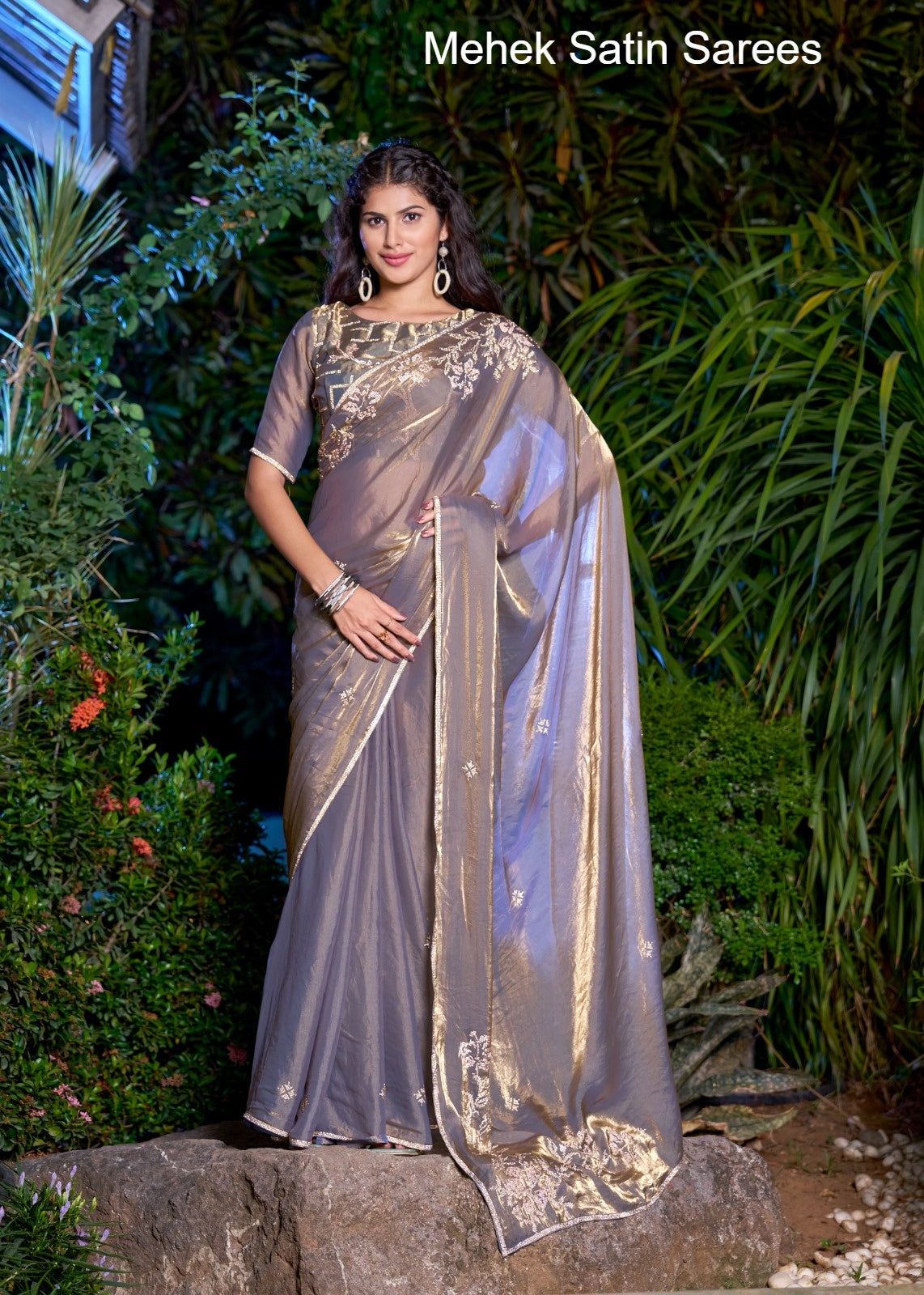 764B Mehek Satin Sarees