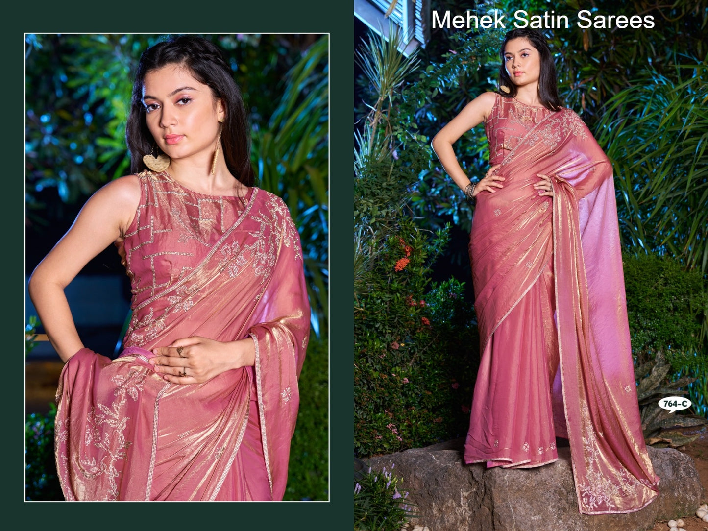 764C Mehek Satin Sarees