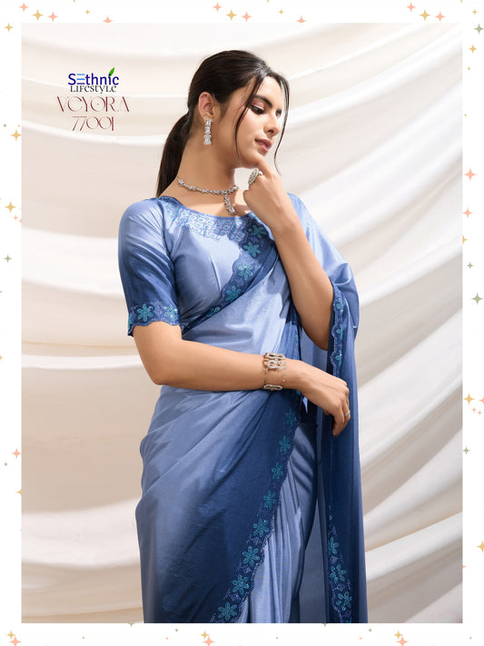 77001 Veyora Sethnic Dyed Crepe Sarees